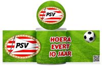 Printable print-bestand maak zelf je traktatie Pringles chips wikkel voetbalclub PSV
