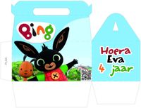 Traktatie zelf maken printable print-bestand uitdeelbox happy meal kids box Bing Bunny